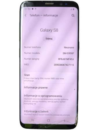 Telefon Samsung Galaxy S8 sm-g950f Srebrny