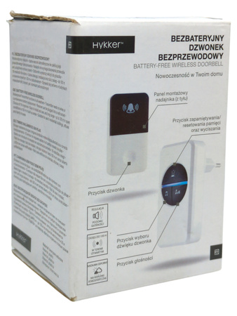 Bezbateryjny dzwonek bezprzewodowy Hykker 220327-KD
