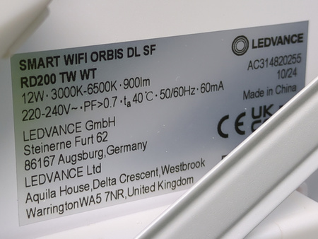 Plafon Ledvance SURFACE SMART+ WIFI 12W 83lm/W 3000-6500K - biały