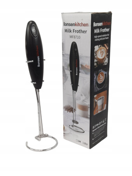 Bonsenkitchen Elektryczny ręczny spieniacz do mleka