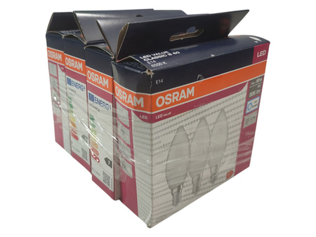 Zestaw 12  żarówek Osram VALUE Classic B60 7,5W E14 6500K