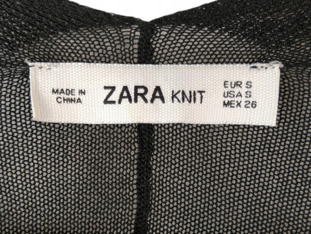 Sweter narzutka Zara Rozmiar S Czarna