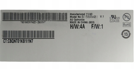 Matryca AUO B156RW01 15,6" 1600x900px