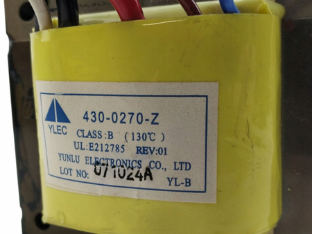 TRANSFORMATOR SIECIOWY 430-0270-Z 230V NA 7,5V (7,2V przy 7,5A)