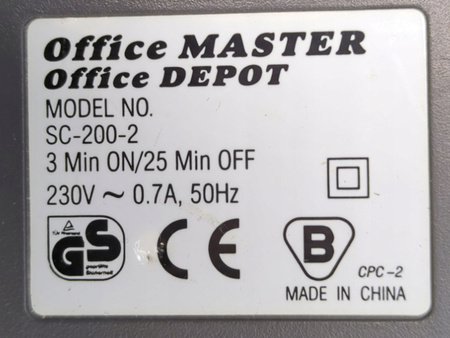 Niszczarka Office MASTER DEPOT SC-200-2 10L