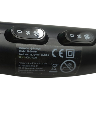 Suszarka do włosów Hoffen BE-500134 2400 W Czarny