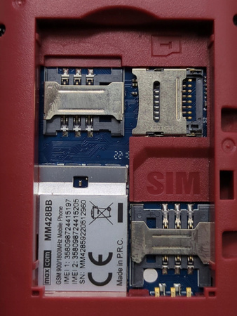 Telefon komórkowy Maxcom MM428BB Czarny-Czerwony Dual SIM