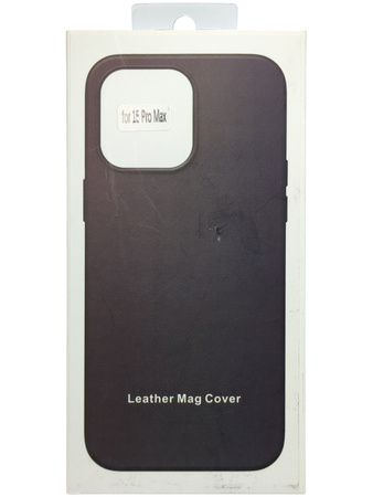 Etui MagSafe Leather Case do Apple iPhone 15 Pro Max Czarne