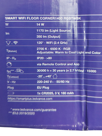 Lampa podłogowa Smart+ WiFi 140cm 14W Ledvance