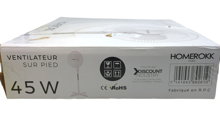 Wentylator stojący Homerokk 40 cm 3 prędkości oscylacja 125 cm