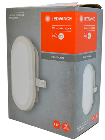Lampa LED LEDVANCE Bulkhead 6W 4000K 450 lm IP54 biała
