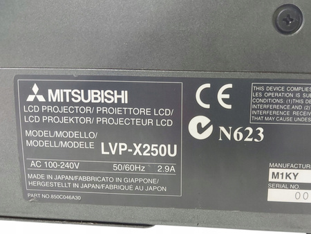 Projektor Mitsubishi LVP-X250U 1024x768px