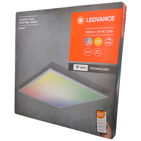 Panel LED SMART+ WiFi LEDVANCE PLANON PLUS 600x600 RGBW 36W 3200lm