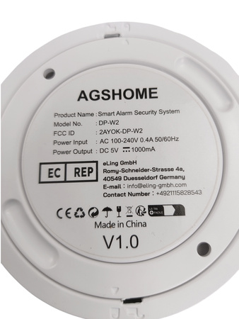System alarmowy z czujnikami AGSHOme Smart Alarm Security System DP-W2