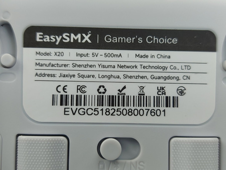 Bezprzewodowy Kontroler EasySMX X20 RGB Pad PC Switch Android Bluetooth 2,4