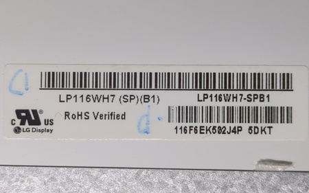 Matryca LG LP116WH7 SP B1 11.6 HD 1366x768 IPS LED 30pin Matowa