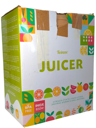 Sokowirówka Twinzee 850W 2 prędkości 75mm 1l 2l