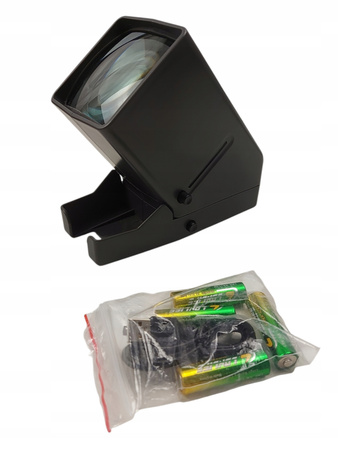 Podglądarka slajdów Rybozen M203 35mm 3x LED na baterie i zasilacz