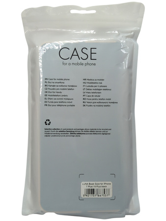 Etui z klapką / Kabura LUNA Gold do Apple iPhone 7 Plus / 8 Plus czarne