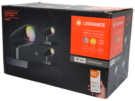 Ledvance Smart+ WiFi LED Spot Garden 14.5W 680lm RGBW 3000K zestaw 3 szt.