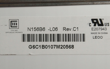 Matryca Chimei N156B6-L06 Rev.C1 1366x768 Błyszcząca