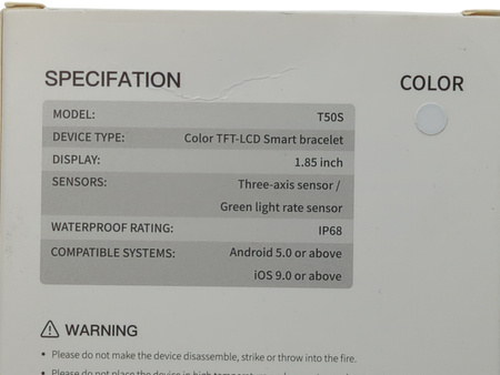 Smartwatch 1.85" LCD T50S IP68