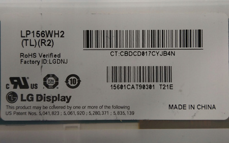 Matryca LG LP156WH2 15,6" 1366x768px 40pin LED Matowa