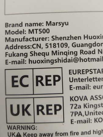 Smartwatch Marsyu MT 500 Czarny