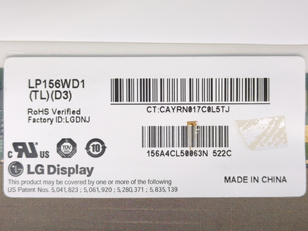 Matryca LG LP156WD1 (TL)(D3) 15.6 HD+ 1600x900 LED 40pin Matowa