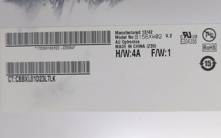 Matryca AUO B156XW02 V.2 15.6 HD 1366x768 LED 40pin Błyszcząca