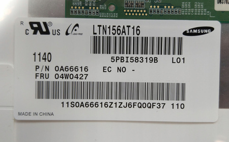 Matryca Samsung LTN156AT16 15,6" 1366x768px