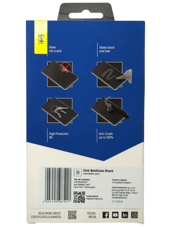 Szkło kompozytowe 3MK NeoGlass do Apple iPhone 14 Pro Max czarne