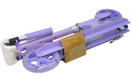 Hulajnoga dziecięca Suotu Rockroad ze świecącymi kółkami Fioletowa