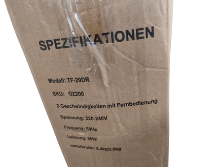 Wentylator kolumnowy OZAVO TF-29DR 45W