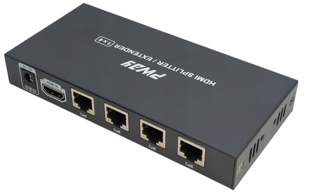 ROZDZIELACZ SPLITTER PRZEDŁUŻACZ HDMI 4 PORTY 1 X 4 PWAY