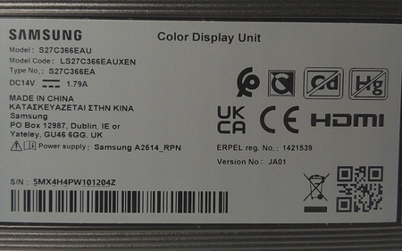 Monitor SAMSUNG S27C399EAU 27"