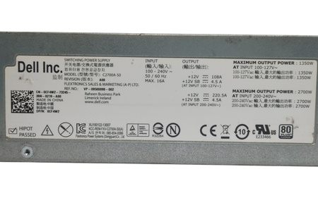 Zasilacz DELL C2700A-50 2700W do PowerEdge M1000E 240V 16A