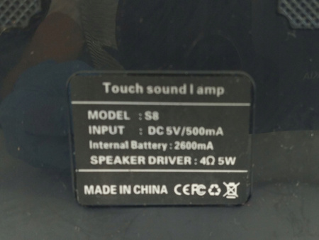 Głośnik z lampką nocną Touch sound Iamp S8