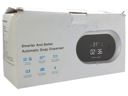 Dozownik Premium automatyczny pianki zegar LCD temp USB 450ml