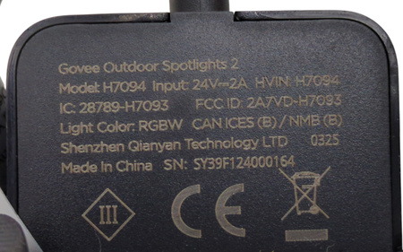 Zewnętrzne oświetlenie LED Govee H7093 RGBICWW