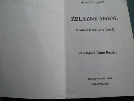 Żelazny anioł Tom II Kodeksu DeepGate Alan Campbell