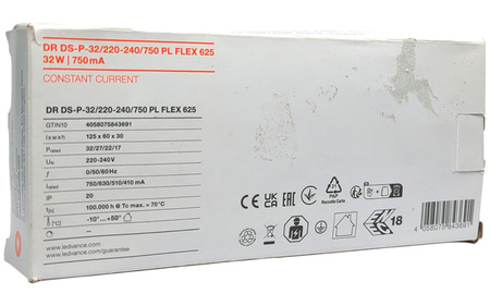 Zasilacz DR DS-P-32/220-240/750 PL Flex 623 32W 750mA IP20 Ledvance