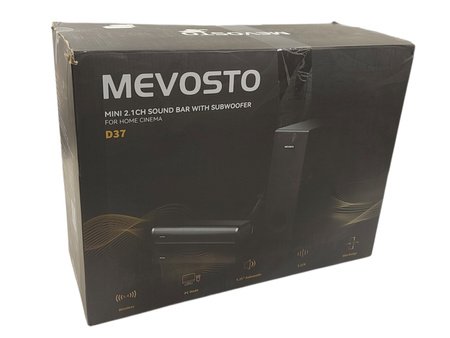 Soundbar z Subwooferem TV PC Gaming 2.1 CH BT 5.3 USB HD-ARC Mevosto D37