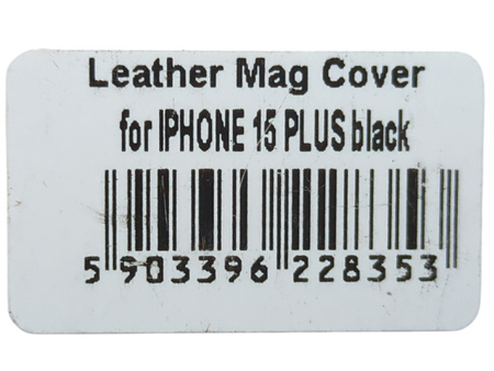 Plecki etui leather MagSafe do iPhone 15 Plus Czarny