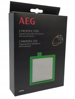 AEG AEF08 2x Mikrofiltry w Ramce Filtr Wylotowy do Odkurzacza