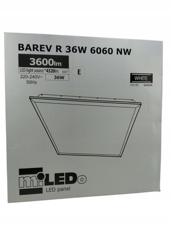 Panel LED BAREV R 36W 6060 NW barwa neutralna - 3600lm