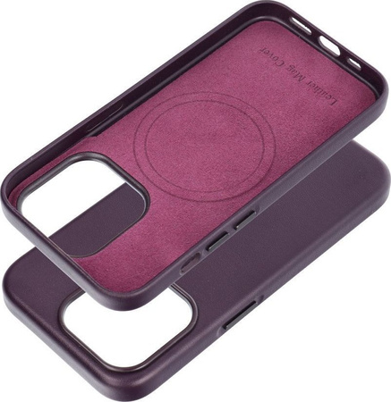 Etui MagSafe Leather Case do Apple iPhone 15 PRO fioletowe