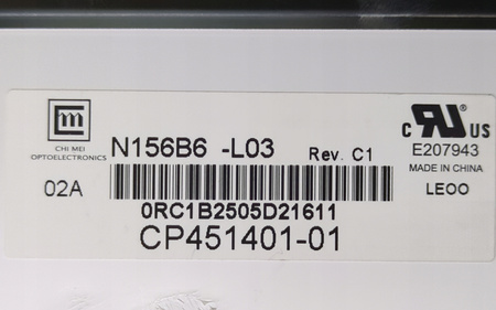 Matryca INNOLUX N156B6 -L03 15,6" 1366x768px; 40pin; MATOWA