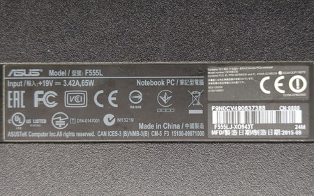 Laptop ASUS X555LJ i3-4005U 12GB RAM 1TB HDD Nvidia 920M 15,6"