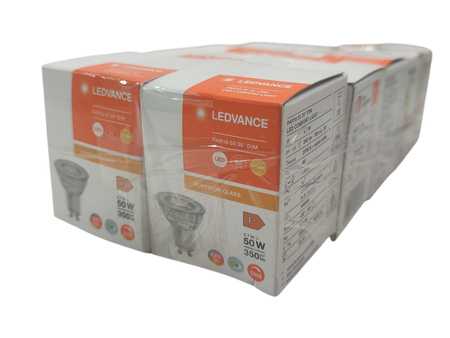 Zestaw 10 żarówek Ledvance Superior GU10 4,7W 2700K ściemnialne